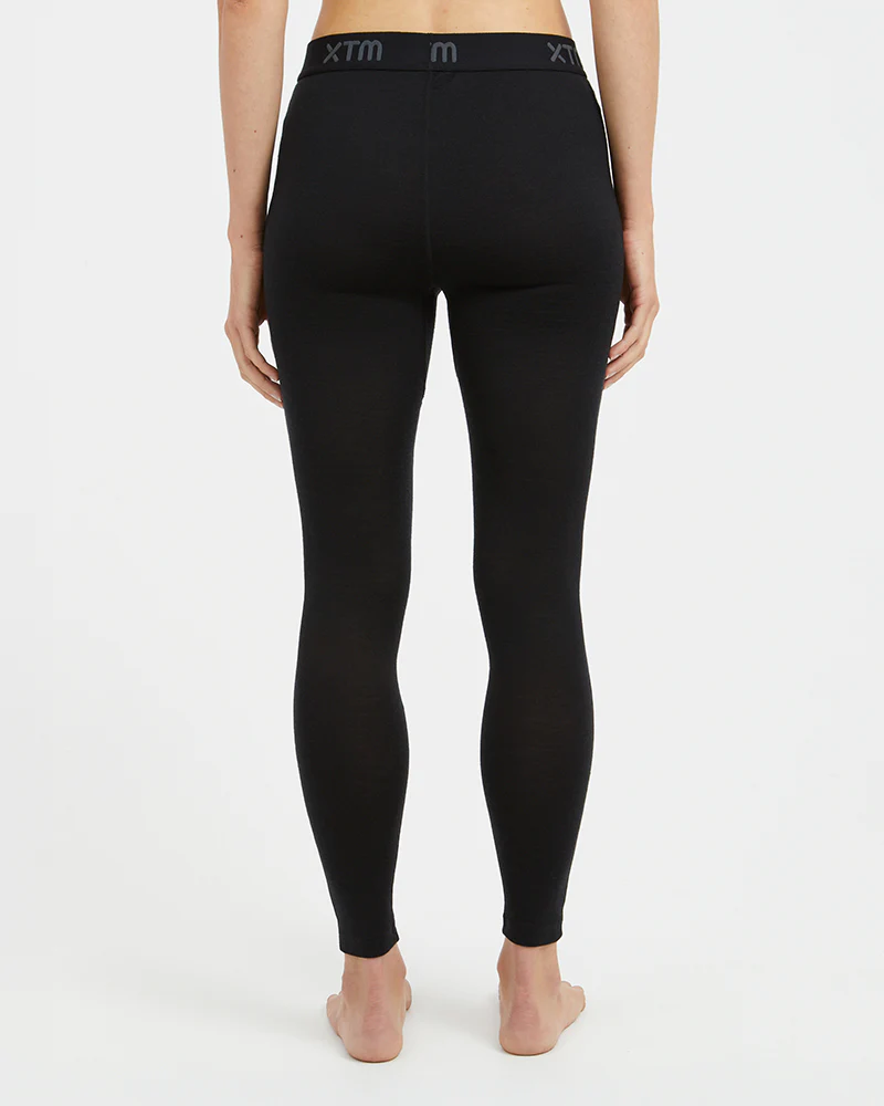 Active200 Merino 200gsm Wool Women's Thermal Leggings Pants - Black - Image 3
