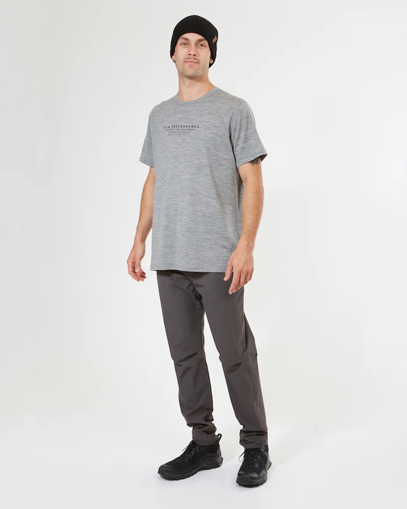 Adventure170 Merino 170gsm Wool Men's Thermal T-Shirt - Torquay Grey - Image 3