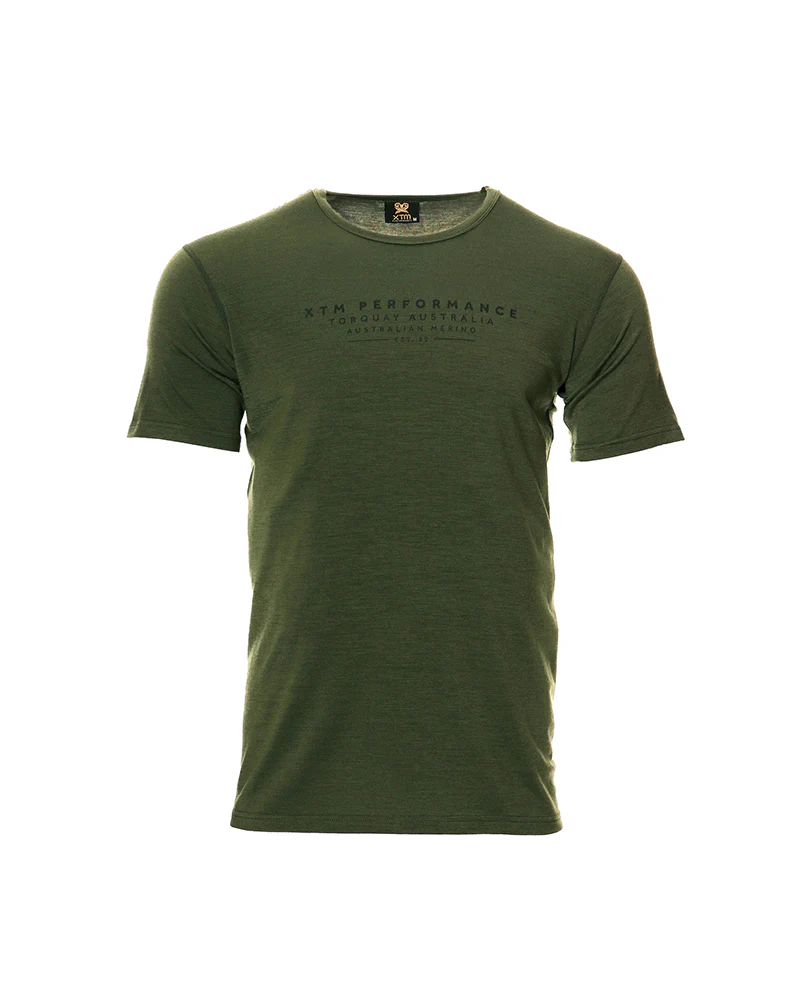 Adventure170 Merino 170gsm Wool Men's Thermal T-Shirt - Winter Moss - Image 5