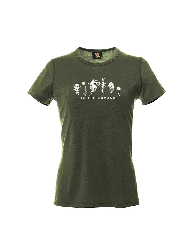 Adventure170 Merino 170gsm Wool Ladies Thermal T-Shirt - Winter Moss - Image 5