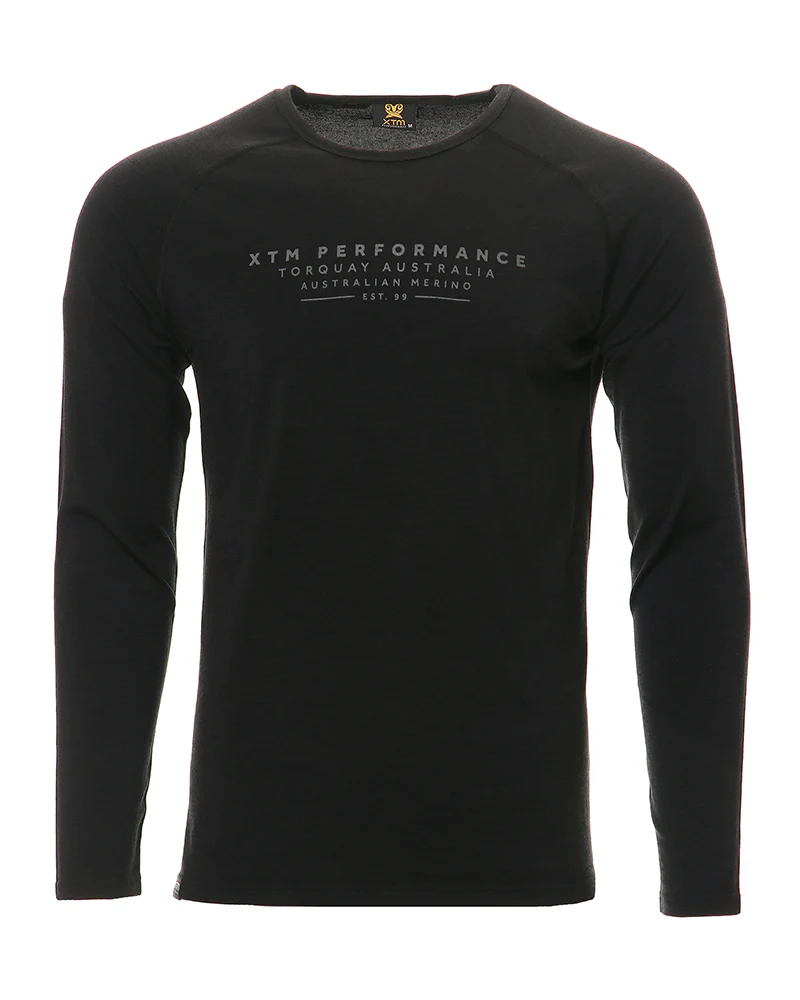 Adventure170 Merino 170gsm Wool Men's Long Sleeve Thermal  - Black II - Image 4