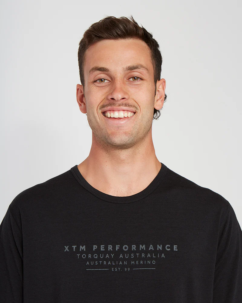 Adventure170 Merino 170gsm Wool Men's Thermal T-Shirt - Black II - Image 3