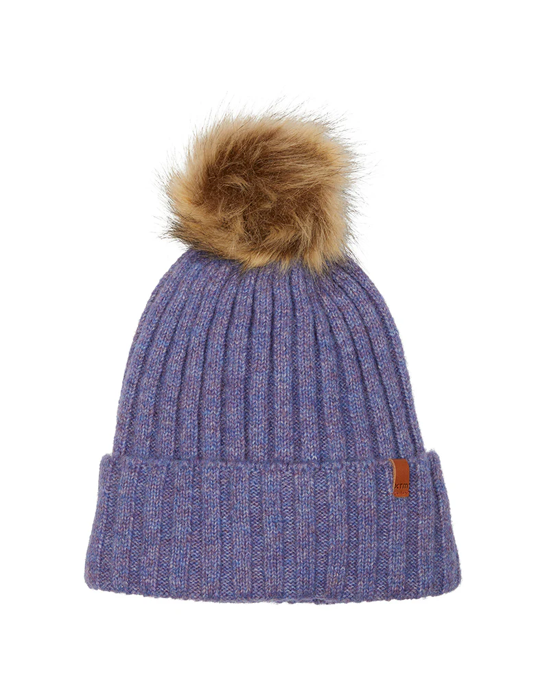 Beki Womens Recycled-Poly Pom Pom Beanie