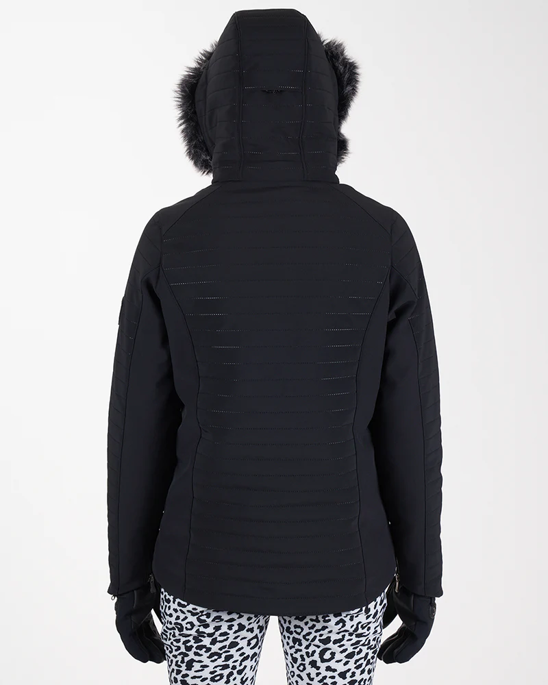 Chamonix II Waterproof Womens Snow Jacket Black - Image 4