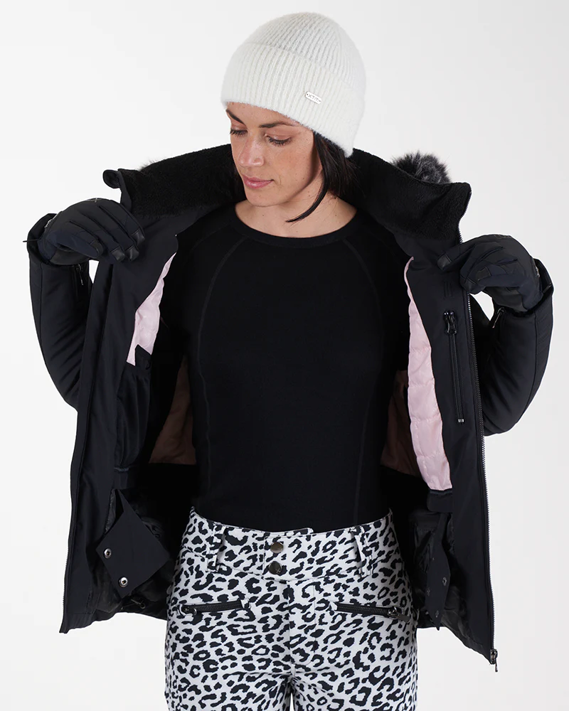 Chamonix II Waterproof Womens Snow Jacket Black - Image 5