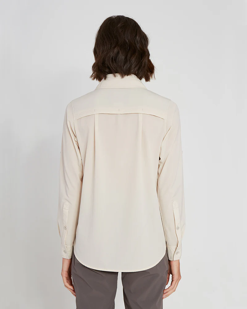 Cumberland Ladies Hike Long-Sleeve Shirt Stone - Image 3