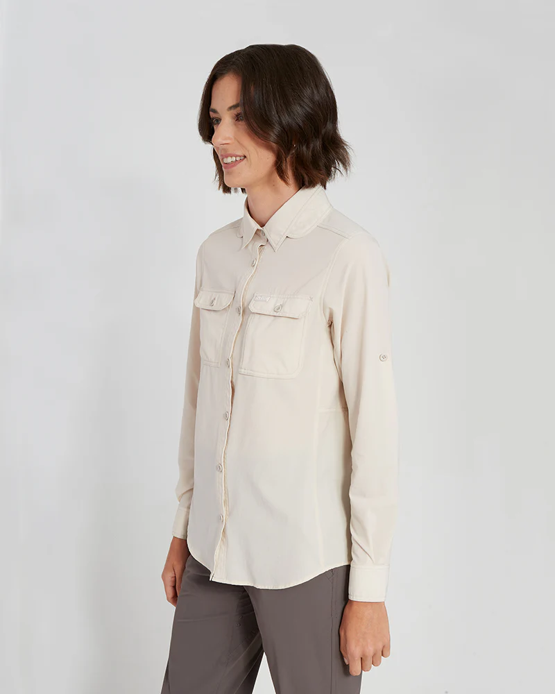 Cumberland Ladies Hike Long-Sleeve Shirt Stone - Image 5