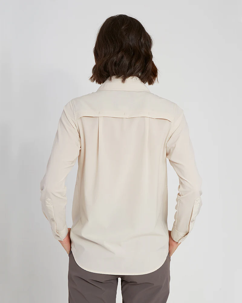 Cumberland Ladies Hike Long-Sleeve Shirt Stone - Image 6