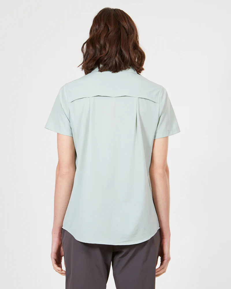 Cumberland Short-Sleeve Womens Lightweight Hiking Shirt Jade - Image 3