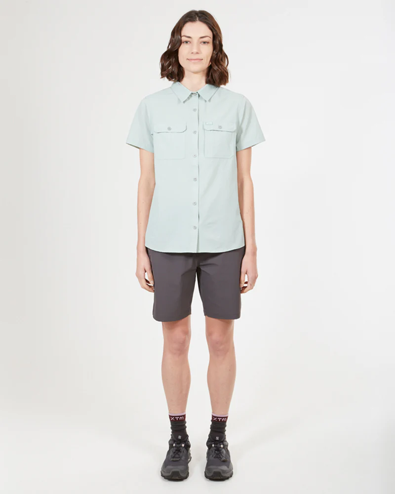 Cumberland Short-Sleeve Womens Lightweight Hiking Shirt Jade - Image 8