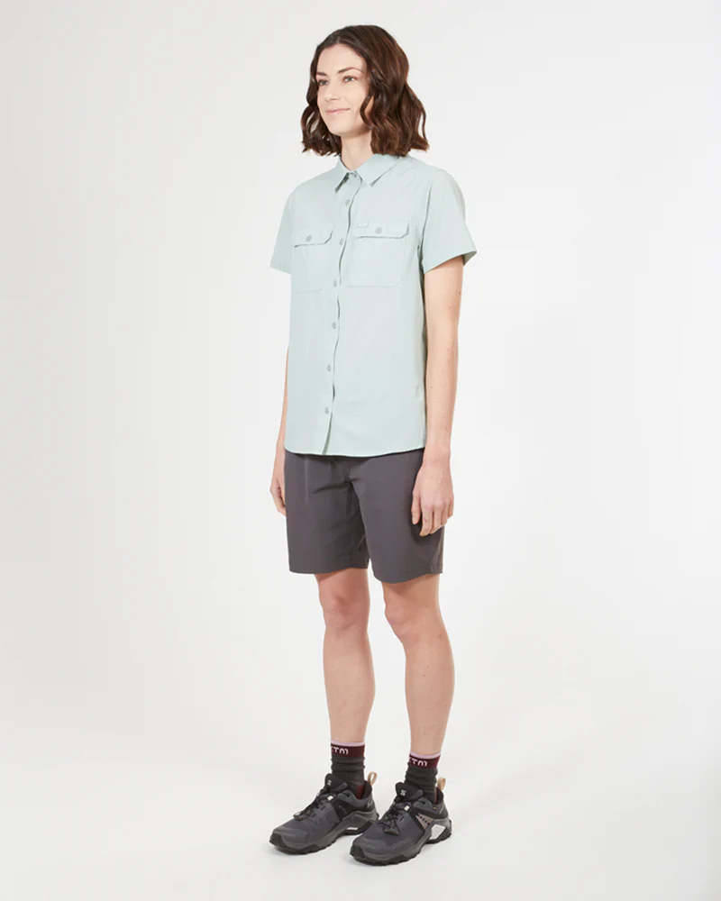 Cumberland Short-Sleeve Womens Lightweight Hiking Shirt Jade - Image 9