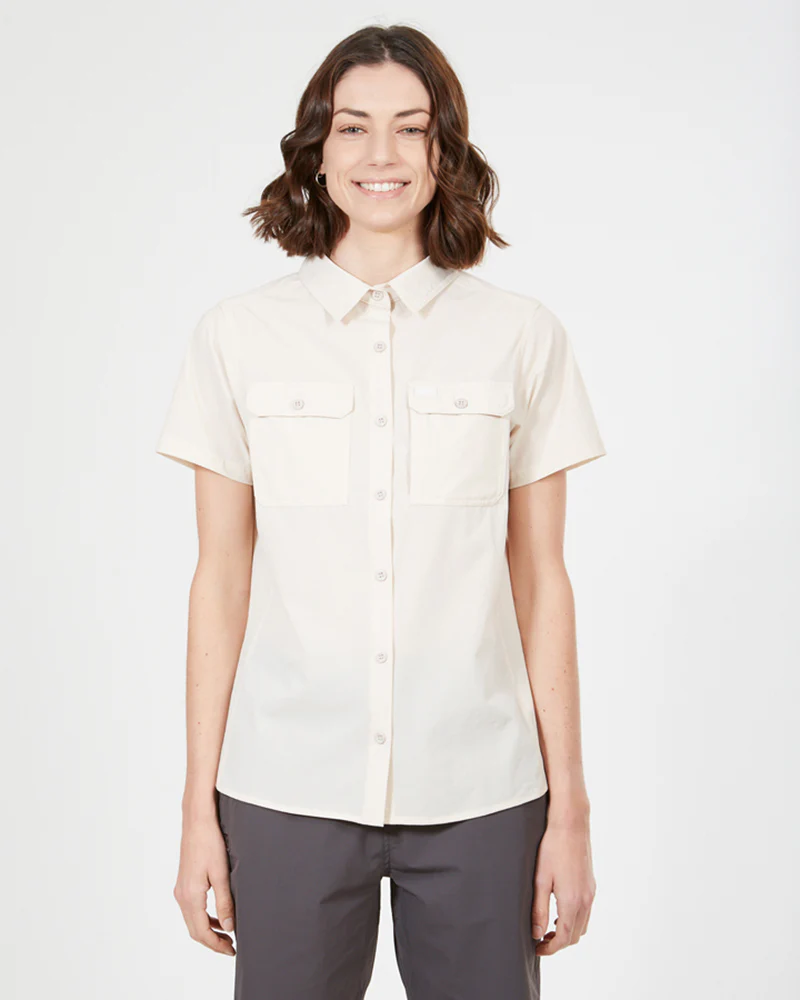 Cumberland Short-Sleeve Womens Lightweight Hiking Shirt Sand
