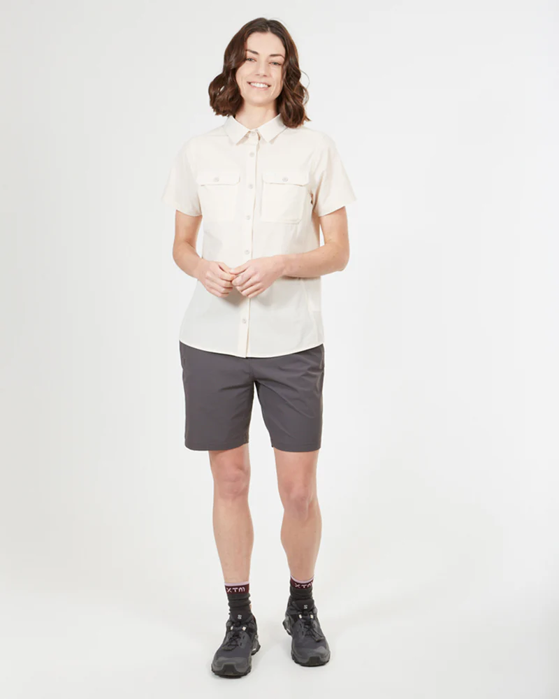 Cumberland Short-Sleeve Womens Lightweight Hiking Shirt Sand - Image 7