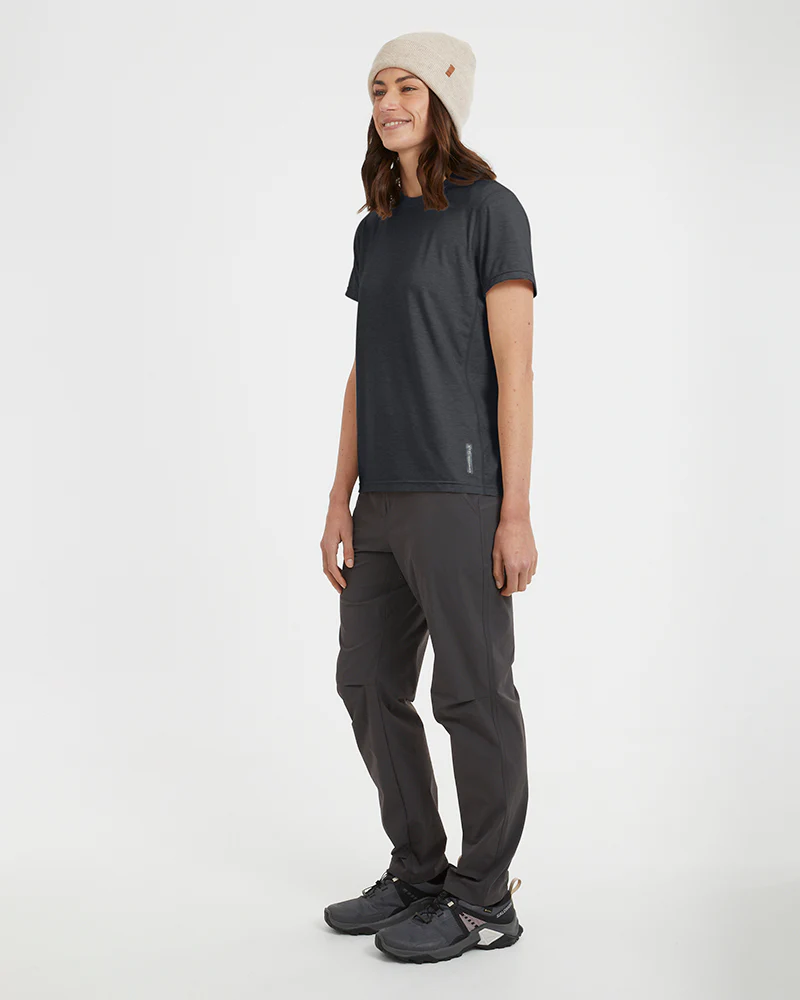 Darby Womens Fast-Drying Trail Hiking T-Shirt Dark Grey Marle - Image 7