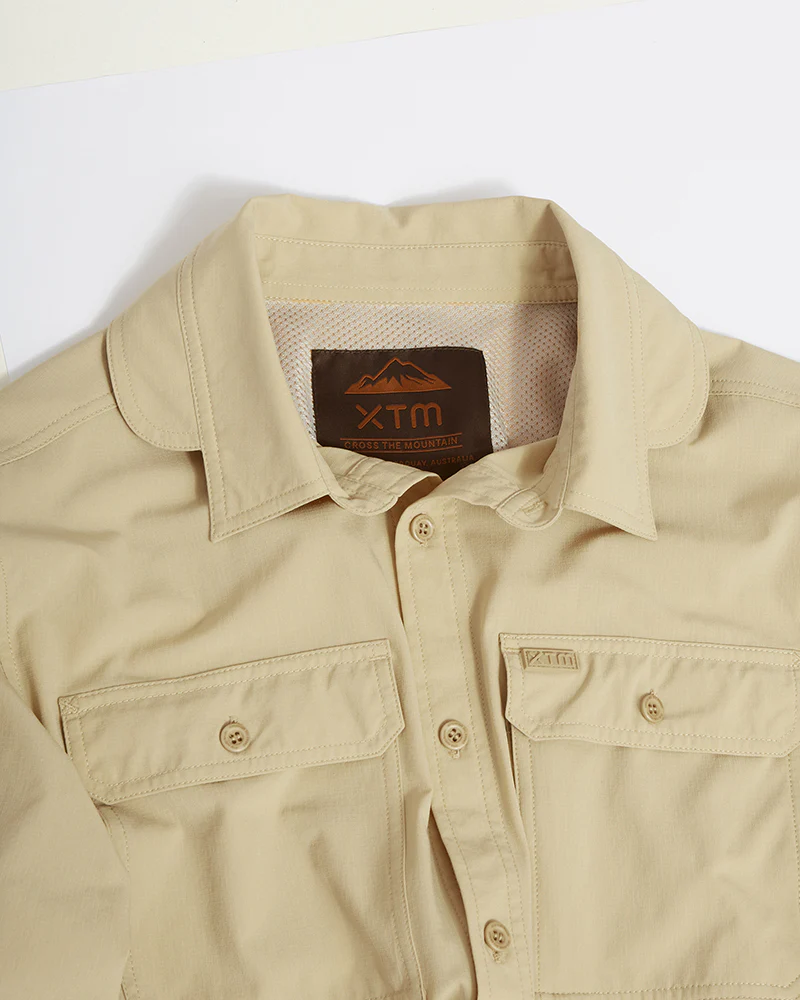 Dunkeld Mens Hike Long-Sleeve Shirt Sand - Image 11