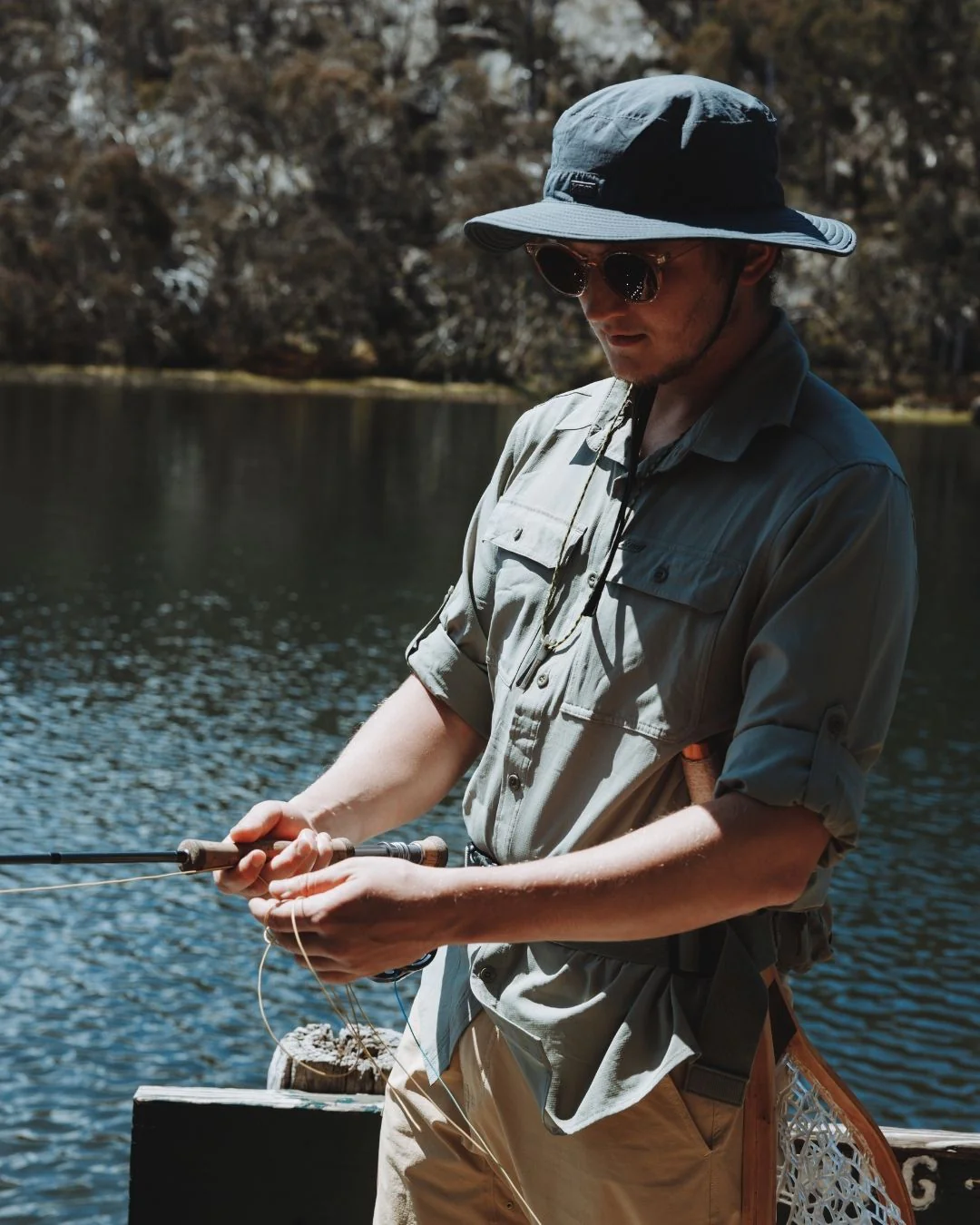 Dunkeld Mens Hike Long-Sleeve Shirt Light Khaki - Image 10
