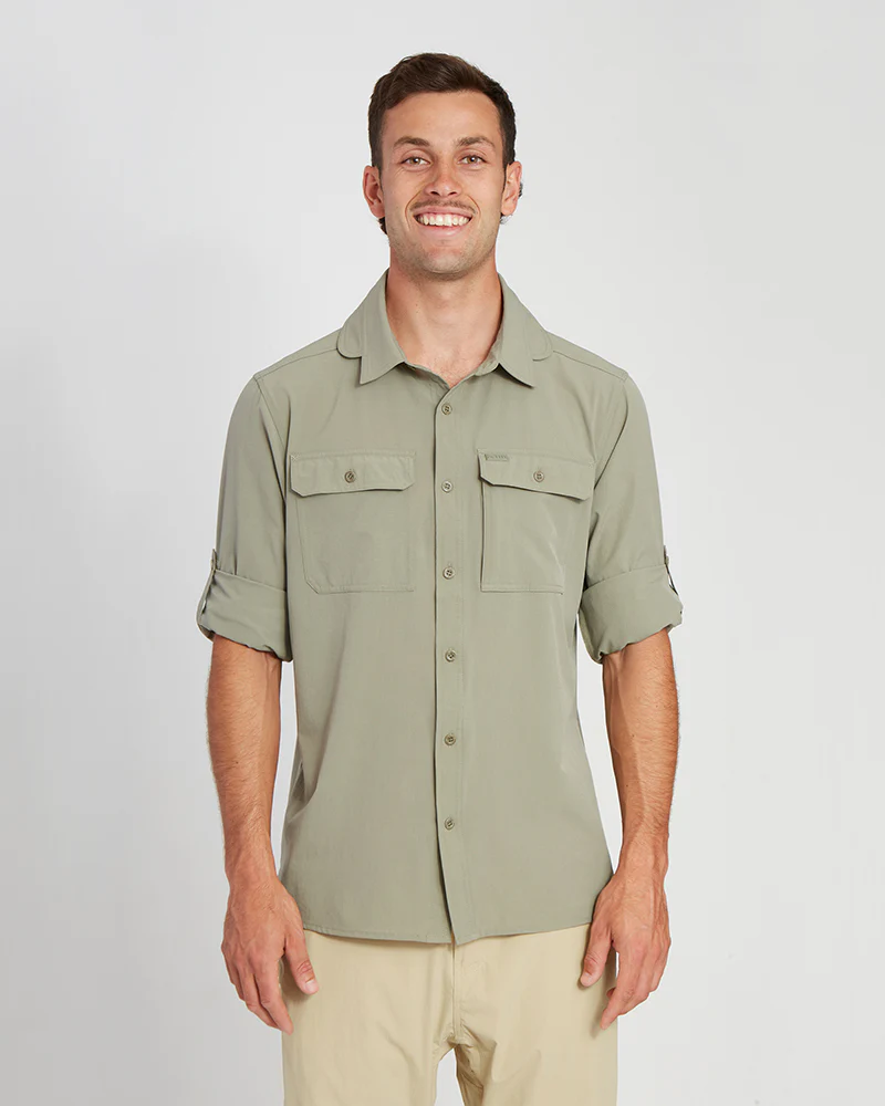 Dunkeld Mens Hike Long-Sleeve Shirt Light Khaki - Image 3