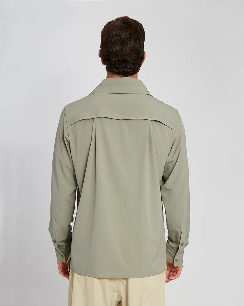 Dunkeld Mens Hike Long-Sleeve Shirt Light Khaki - Image 5
