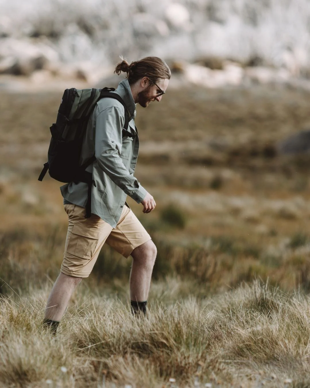 Dunkeld Mens Hike Long-Sleeve Shirt Light Khaki - Image 6
