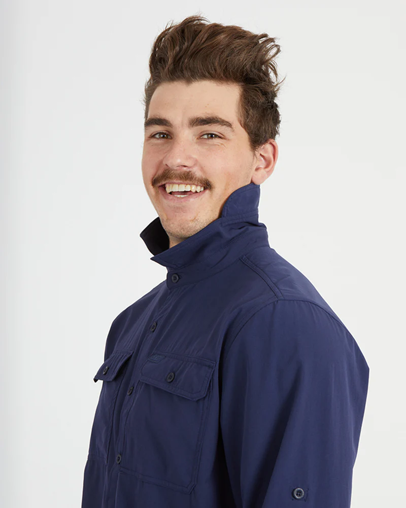 Dunkeld Mens Hike Long-Sleeve Shirt Navy - Image 3