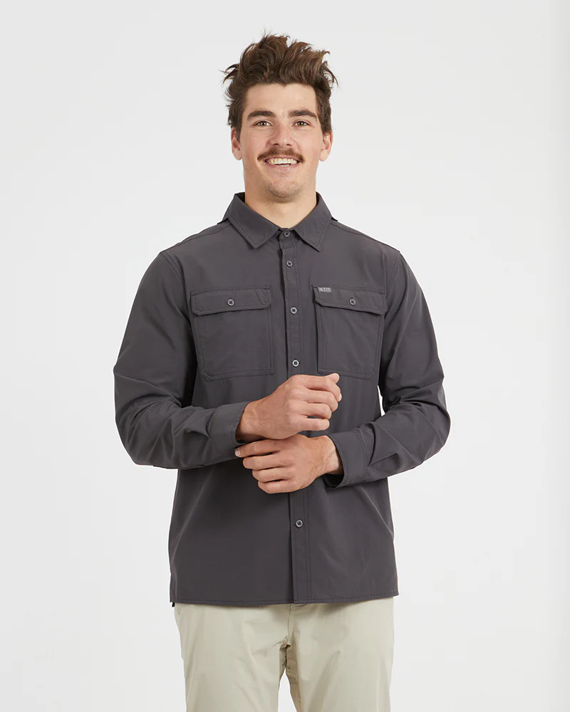 Dunkeld Mens Hike Long-Sleeve Shirt Pavement - Image 3