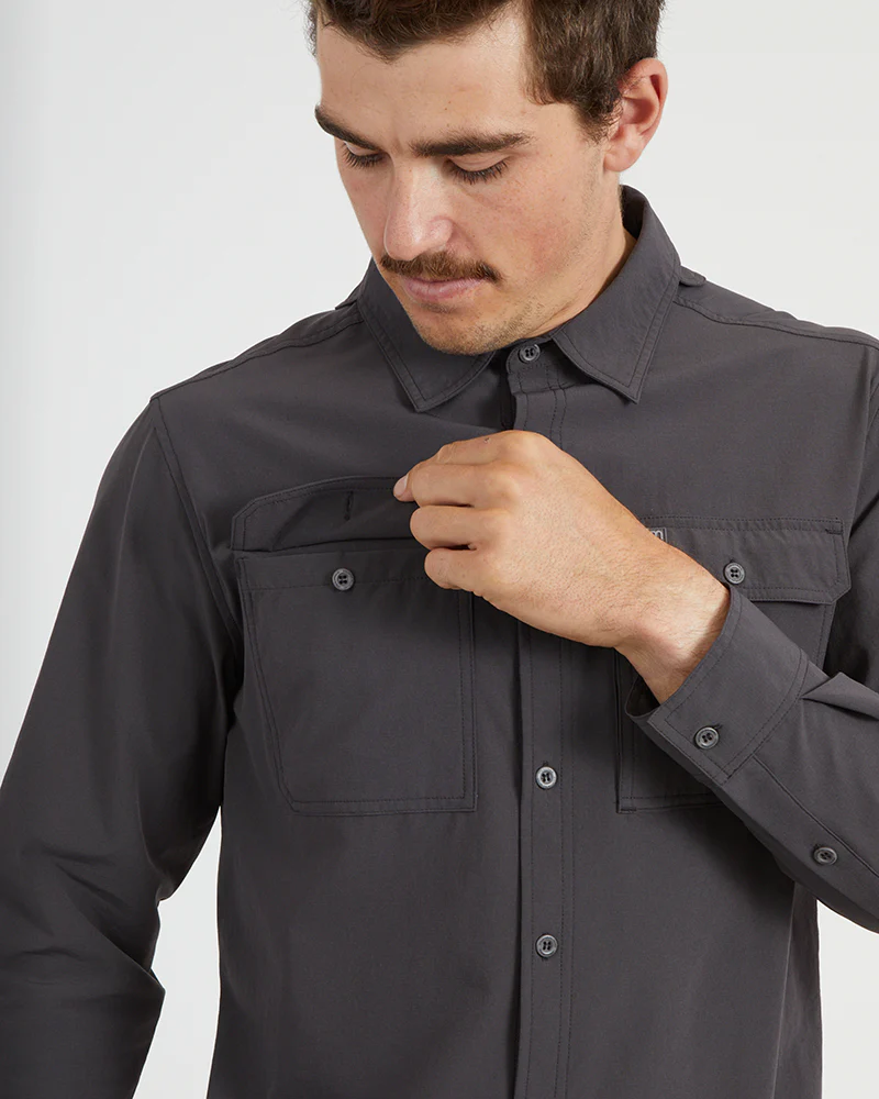 Dunkeld Mens Hike Long-Sleeve Shirt Pavement - Image 7
