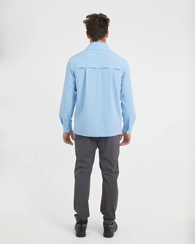 Dunkeld Mens Hike Long-Sleeve Shirt Water Blue - Image 16