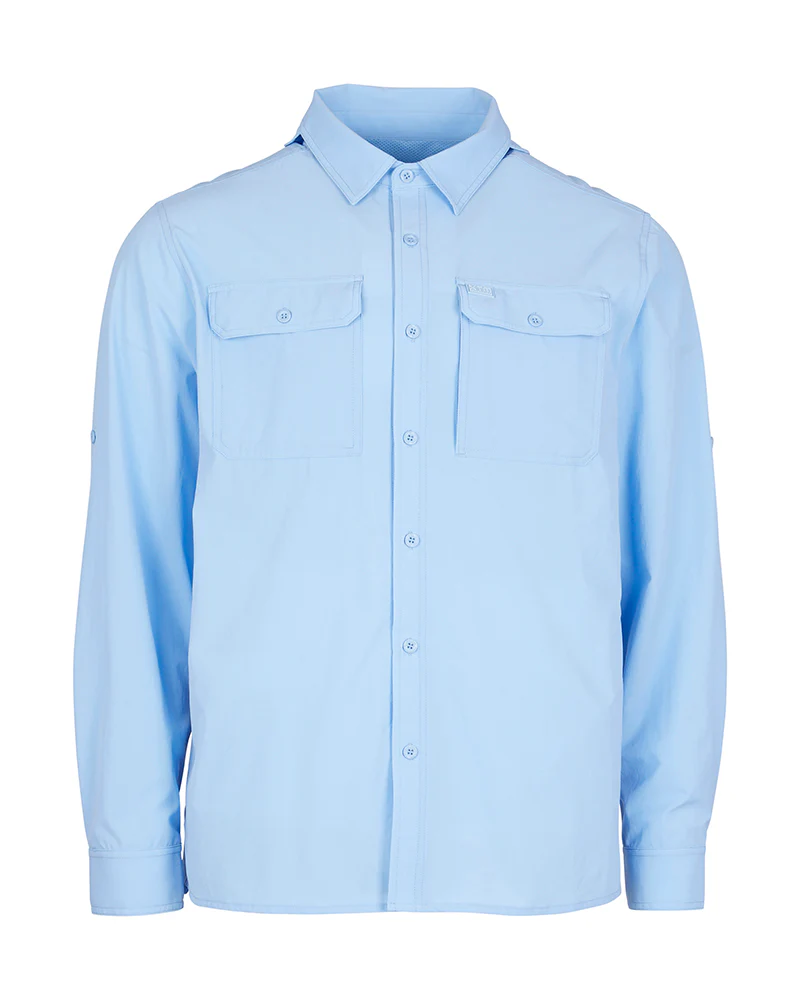 Dunkeld Mens Hike Long-Sleeve Shirt Water Blue - Image 17