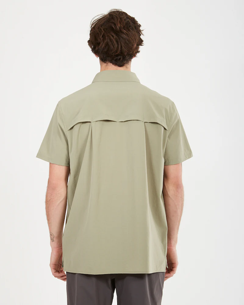 Dunkeld Short-Sleeve Mens Lightweight Hiking Shirt Light Khaki - Image 3