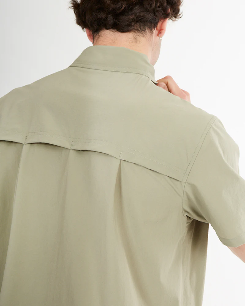 Dunkeld Short-Sleeve Mens Lightweight Hiking Shirt Light Khaki - Image 4