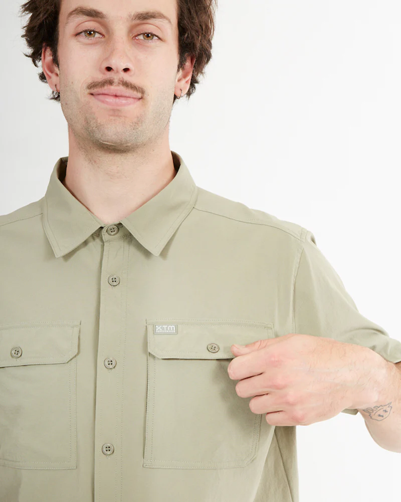 Dunkeld Short-Sleeve Mens Lightweight Hiking Shirt Light Khaki - Image 5