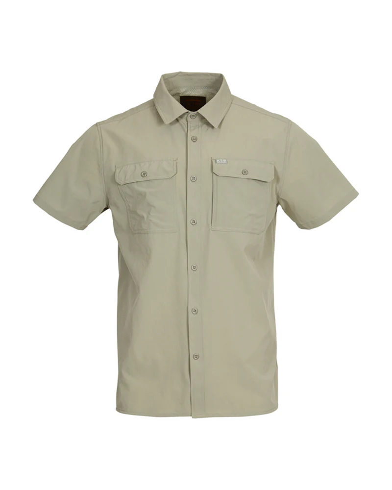 Dunkeld Short-Sleeve Mens Lightweight Hiking Shirt Light Khaki - Image 7