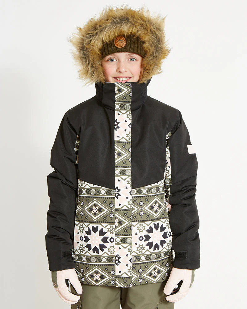Frankie Youth Girls' Snow Jacket - Kalamata Mosaic - SALE - Image 2