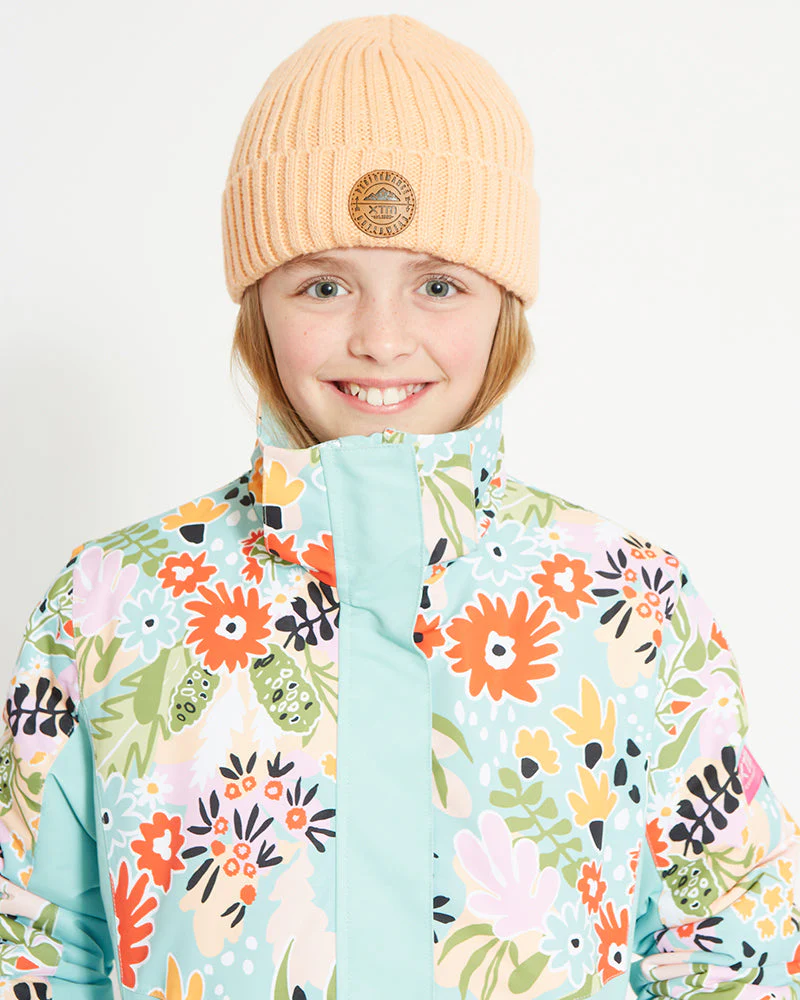 Frankie Youth Girls' Snow Jacket - Turquoise Banksia - SALE - Image 5