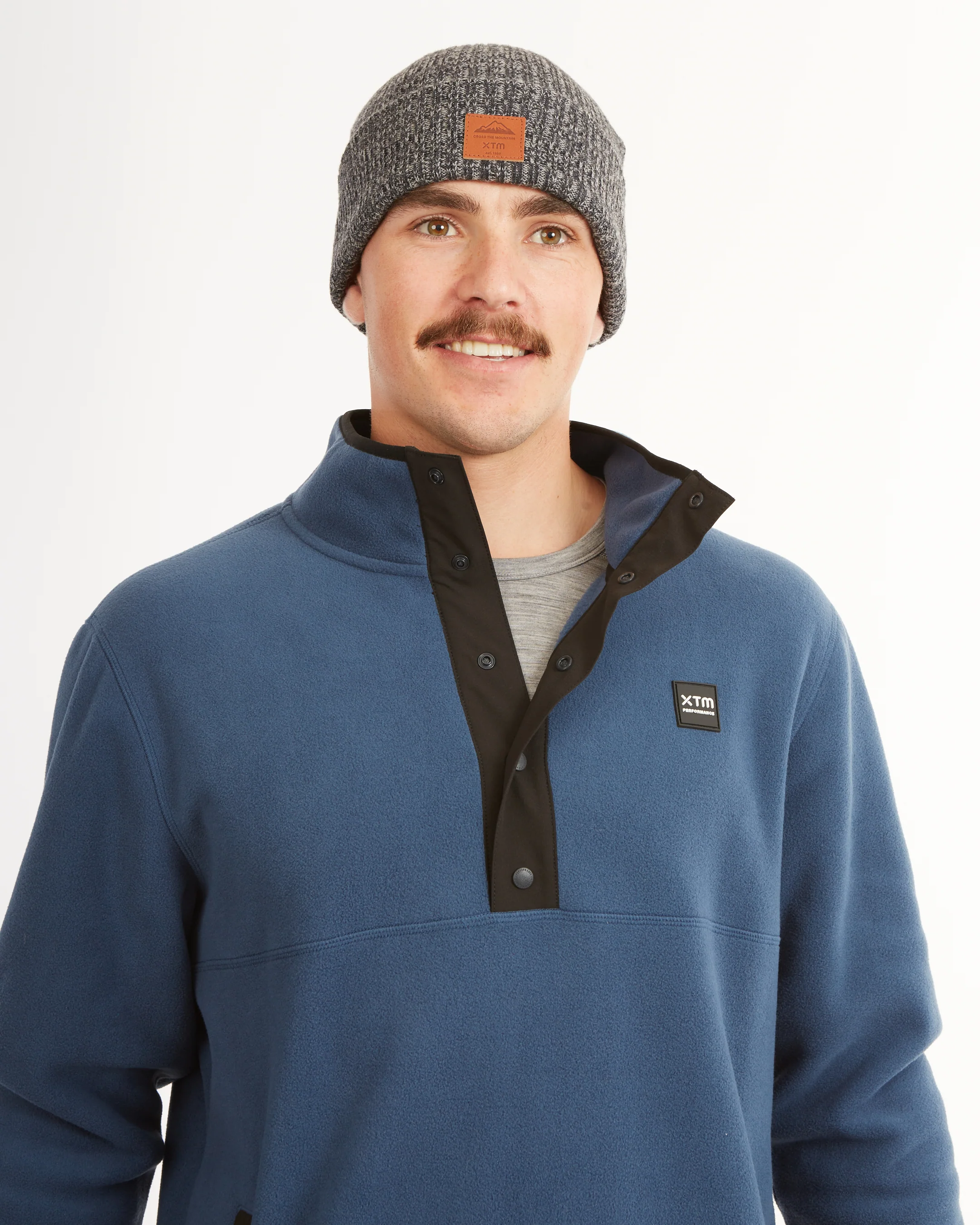 Frazer Pullover Fleece Mens - Slate Blue - Image 11