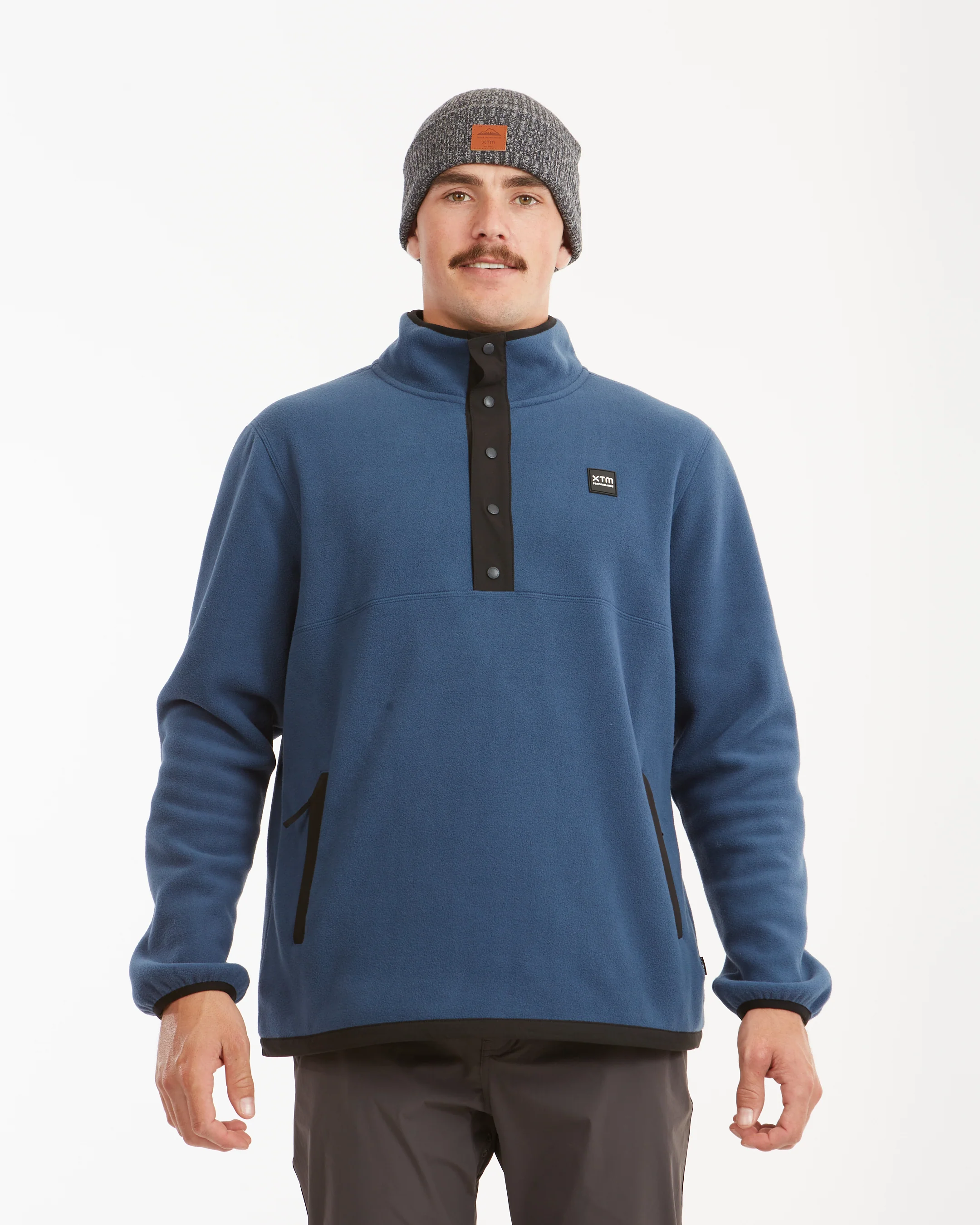 Frazer Pullover Fleece Mens - Slate Blue - Image 2