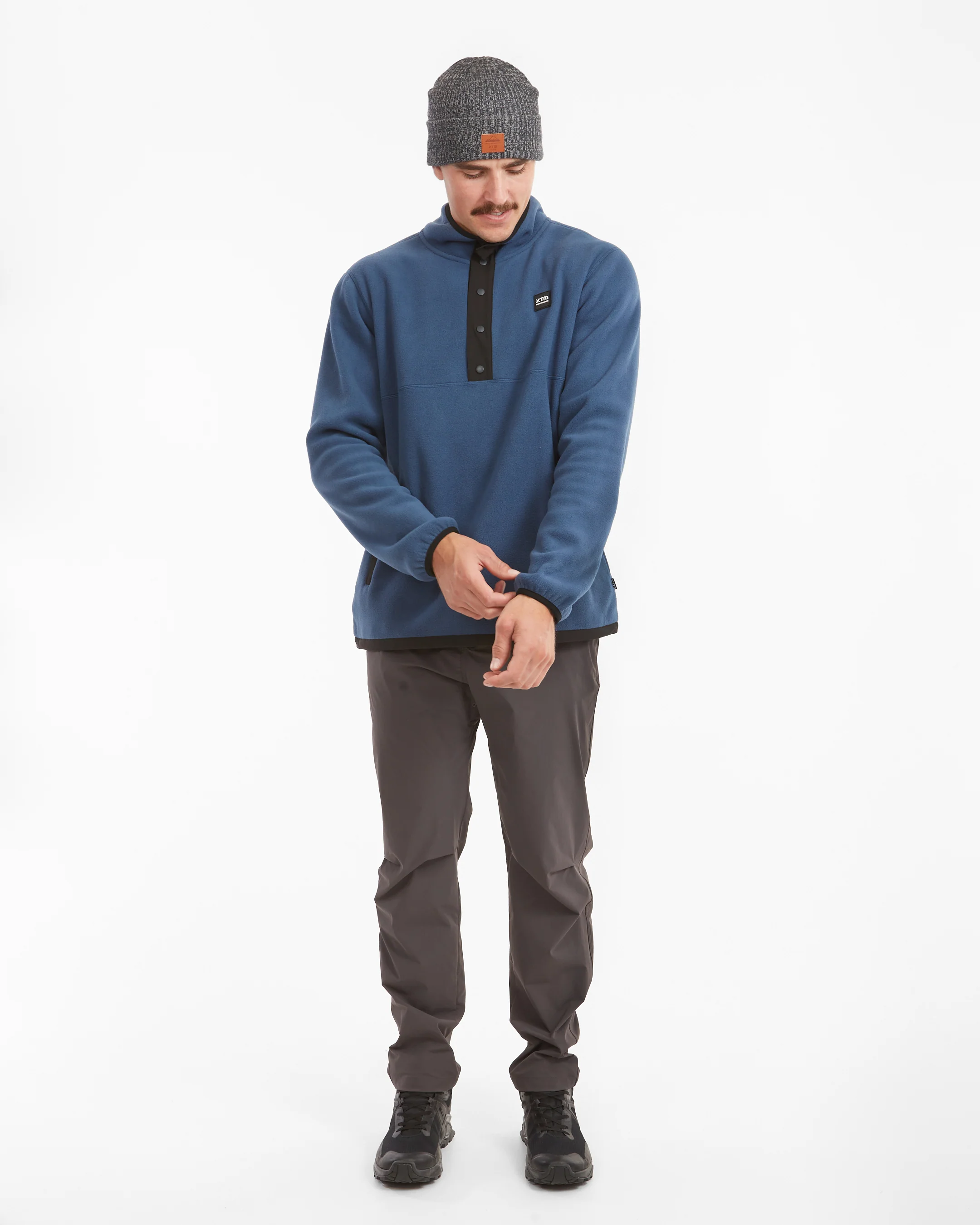Frazer Pullover Fleece Mens - Slate Blue - Image 6
