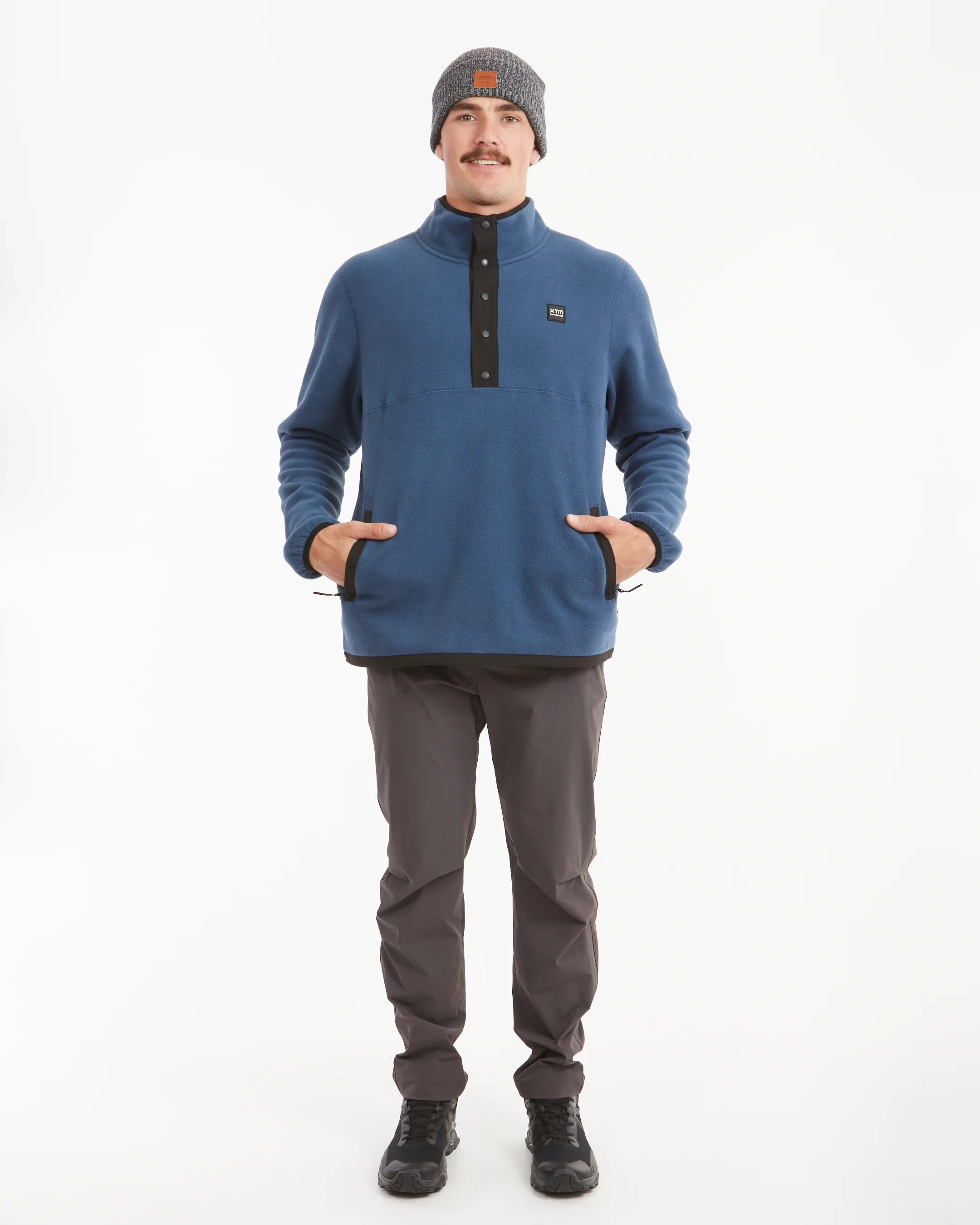 Frazer Pullover Fleece Mens - Slate Blue - Image 7