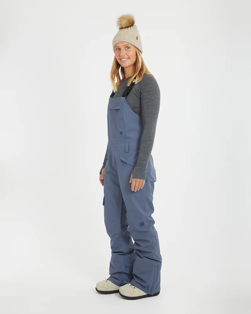 Harper II Womens Bib Overalls Ski Pant Indigo - Image 4
