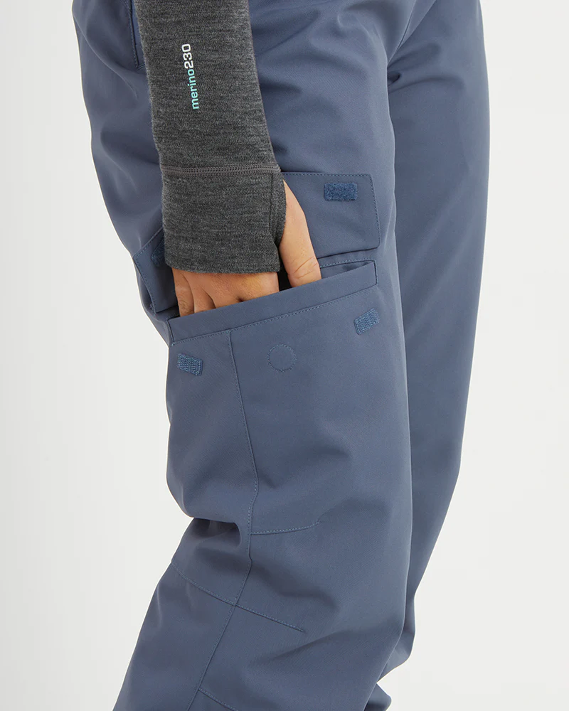 Harper II Womens Bib Overalls Ski Pant Indigo - Image 8