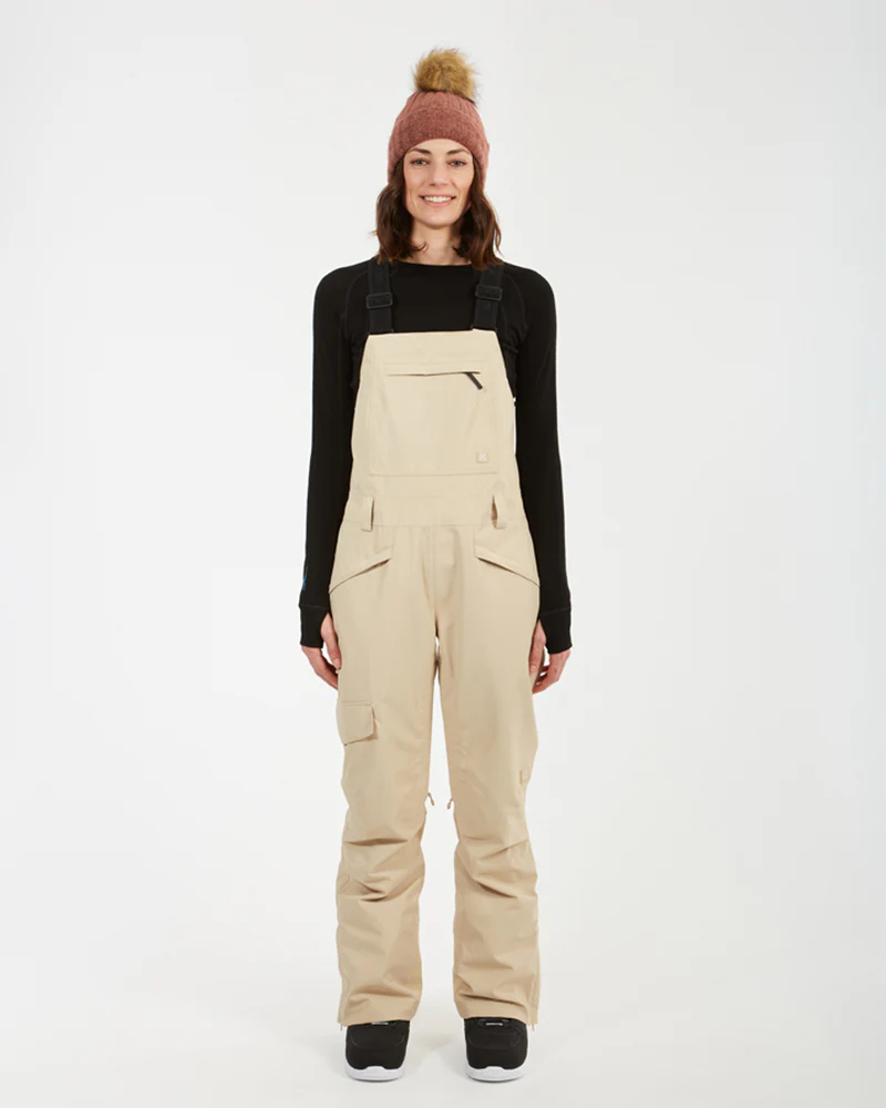 Harper II Womens Bib Overalls Ski Pant Almond