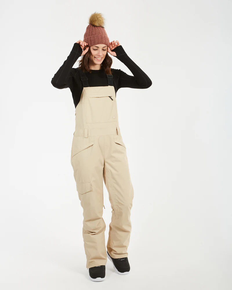 Harper II Womens Bib Overalls Ski Pant Almond - Image 3