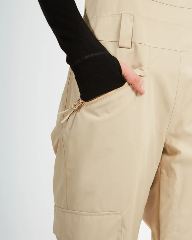 Harper II Womens Bib Overalls Ski Pant Almond - Image 7