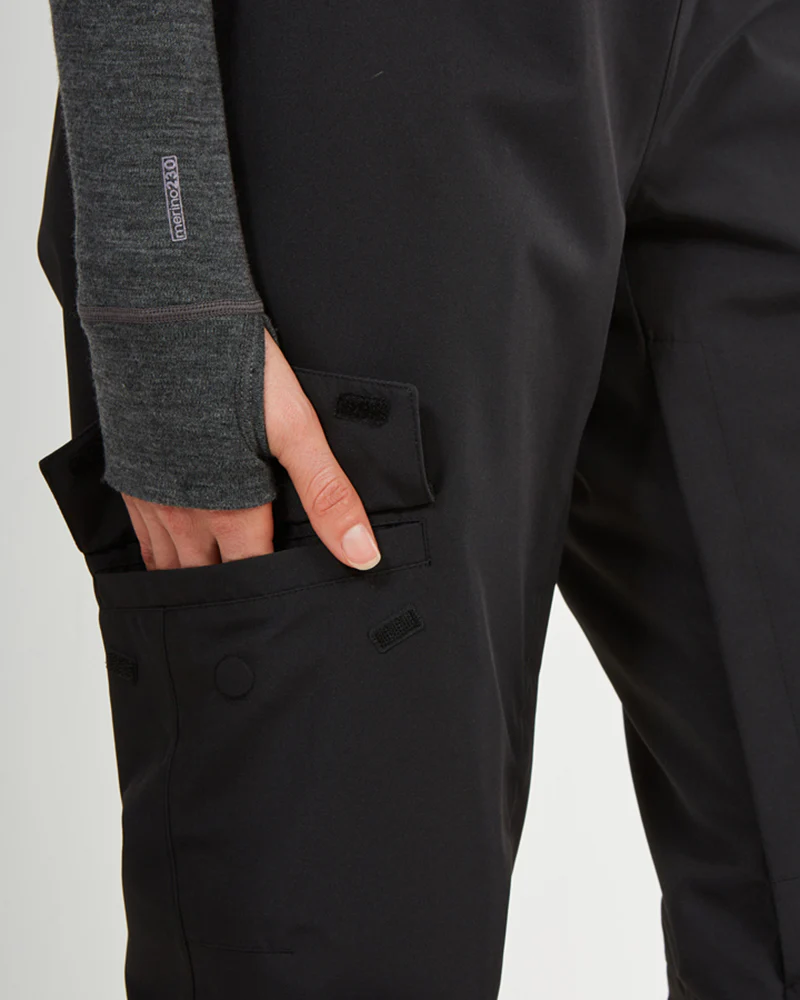 Harper II Womens Bib Overalls Ski Pant Black - Image 7
