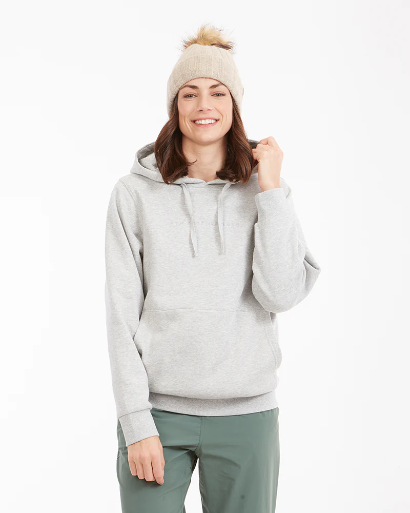 Hyams Organic Cotton DWR Unisex Hoodie Light Grey Marle - Image 10