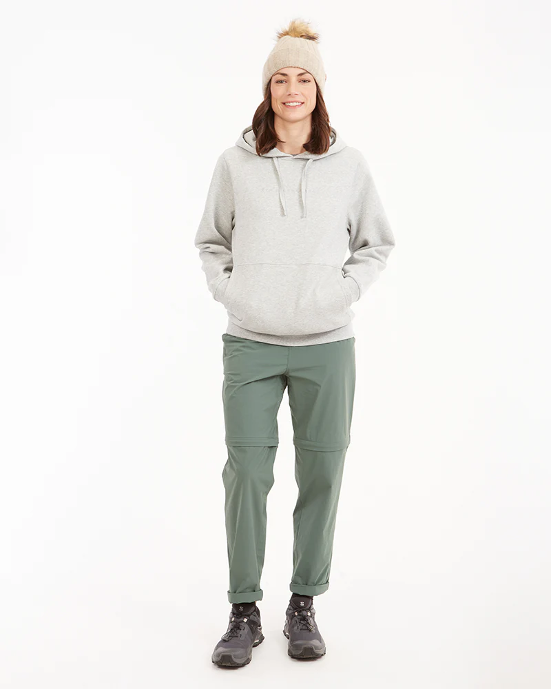 Hyams Organic Cotton DWR Unisex Hoodie Light Grey Marle - Image 14