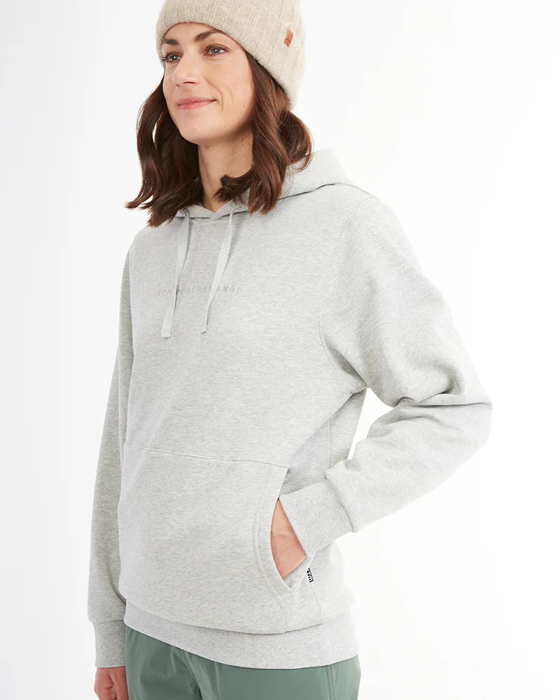 Hyams Organic Cotton DWR Unisex Hoodie Light Grey Marle - Image 15