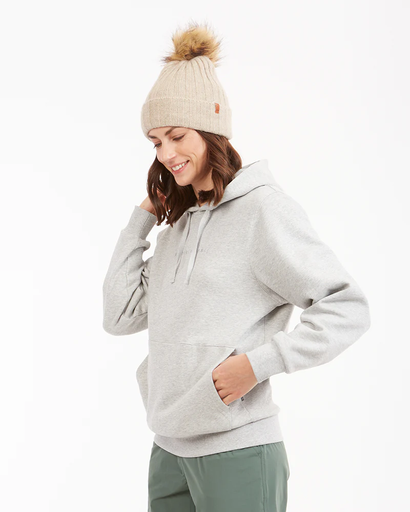 Hyams Organic Cotton DWR Unisex Hoodie Light Grey Marle - Image 16
