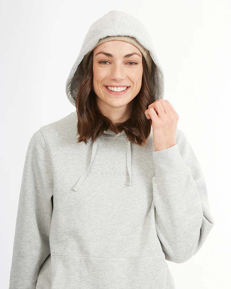 Hyams Organic Cotton DWR Unisex Hoodie Light Grey Marle - Image 20