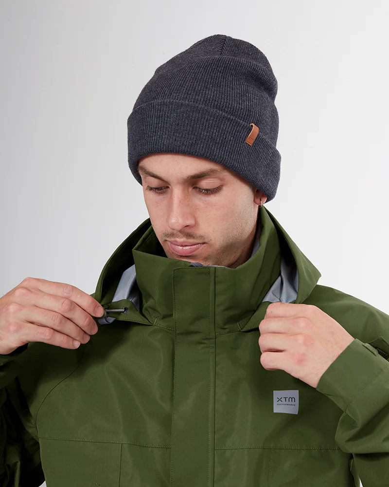 Innisfail II Unisex 3-layer Waterproof Rain Jacket PFAS-Free - Khaki Green - Image 10
